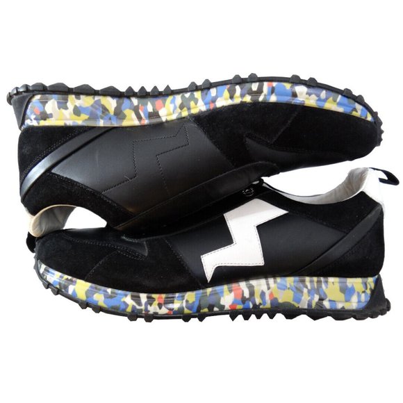 Fendi Leather Lightning Bolt Applique Running Sneakers Size 9 100% Authentic - Picture 5 of 8